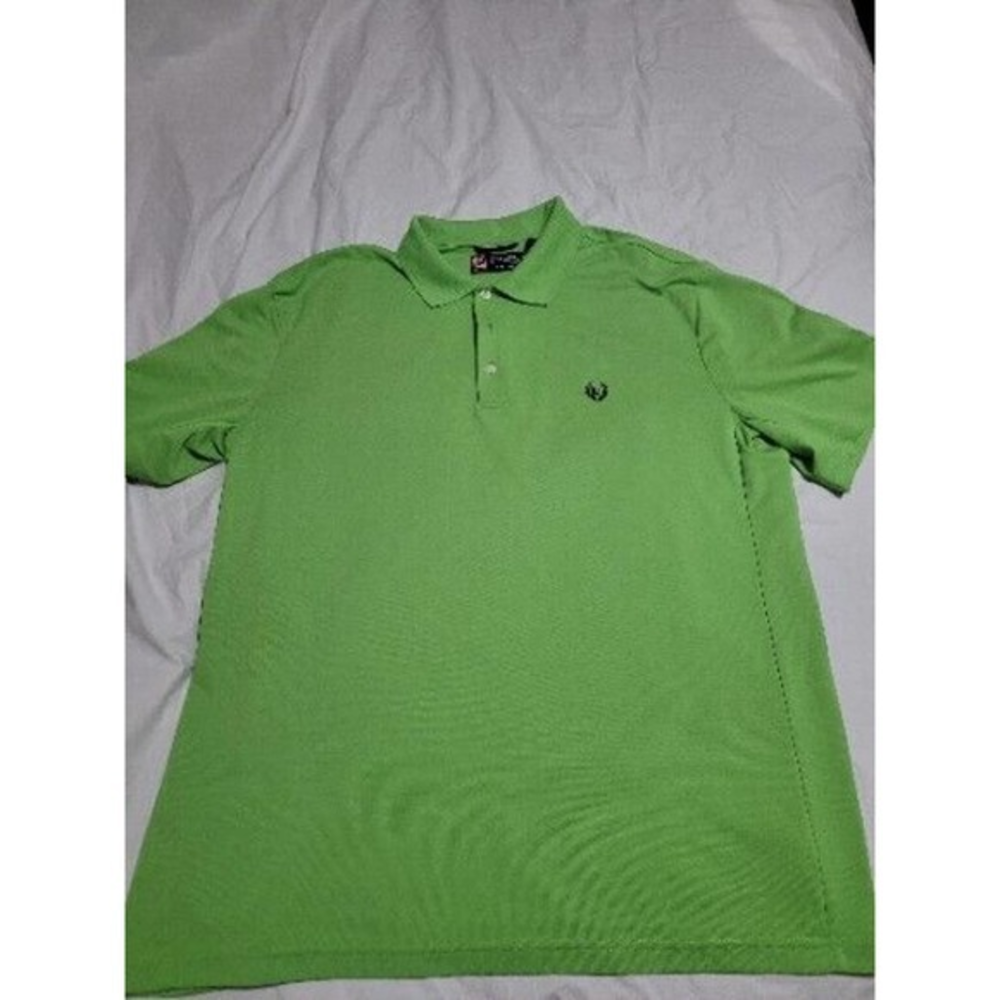 Men’s Large Chaps Polo Shirt, Bright Green And‎ Navy Logo